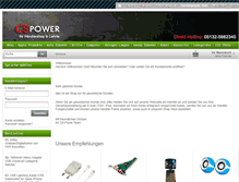 Tablet Screenshot of cs-power.de